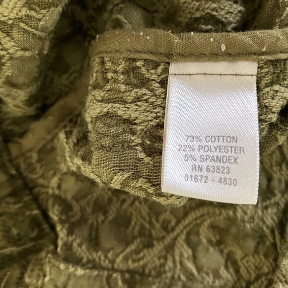 CJ Banks Vest size 3X Button Front Green Stretch Vest Boho Comfy. - Picture 13 of 13